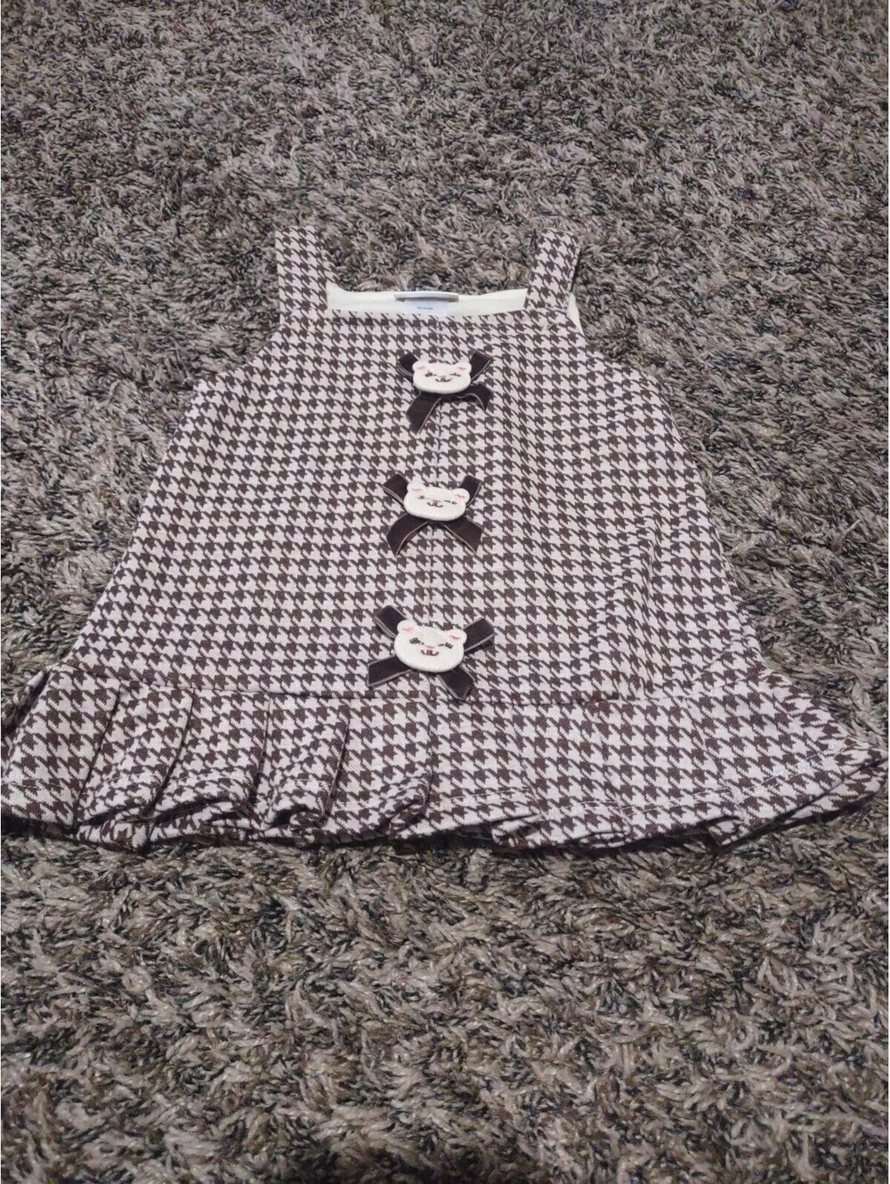 Girls Bear Pullover Dress Size 6/9 Months